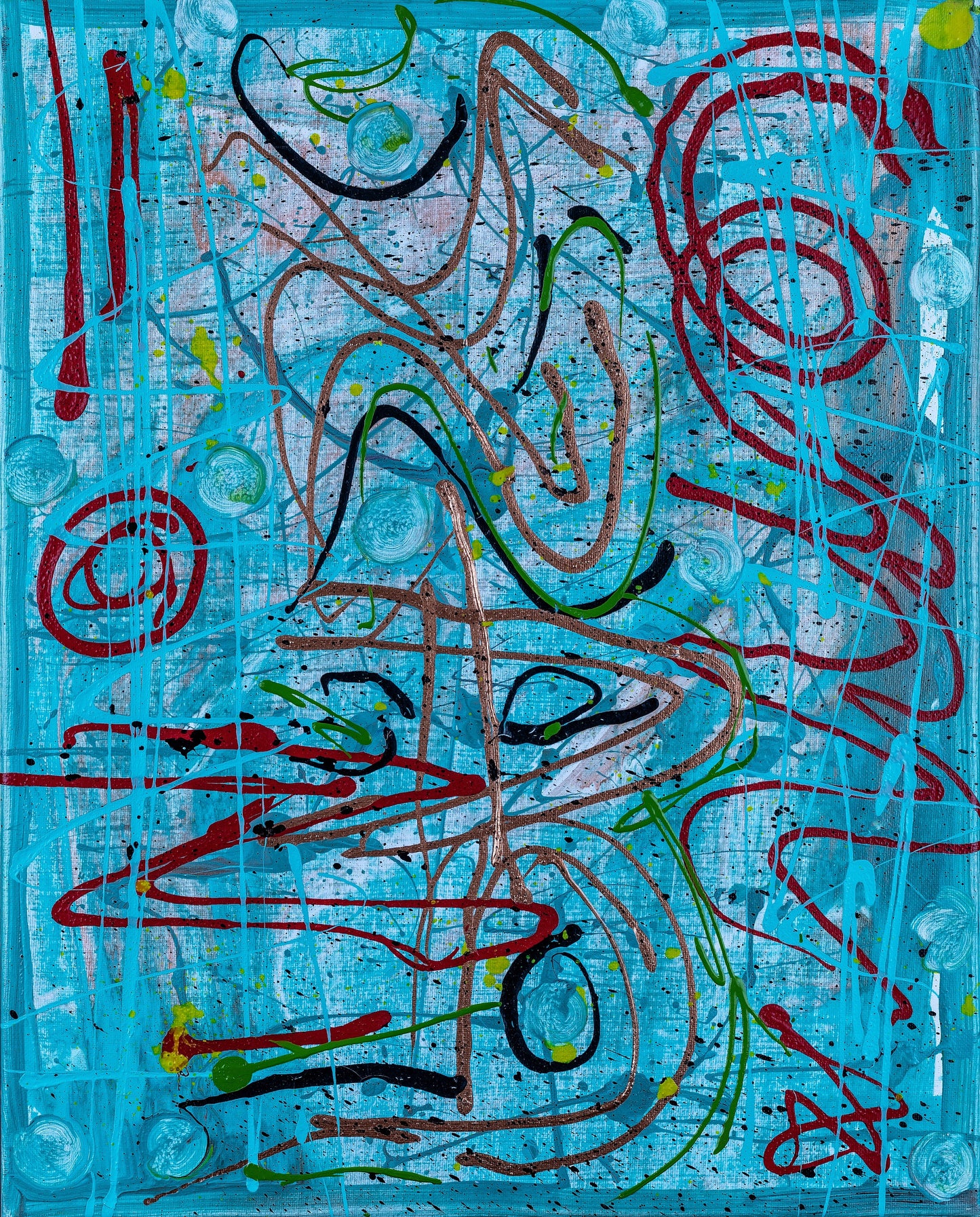 "COMPASSION" ORIGINAL SPLATTER PAINTING