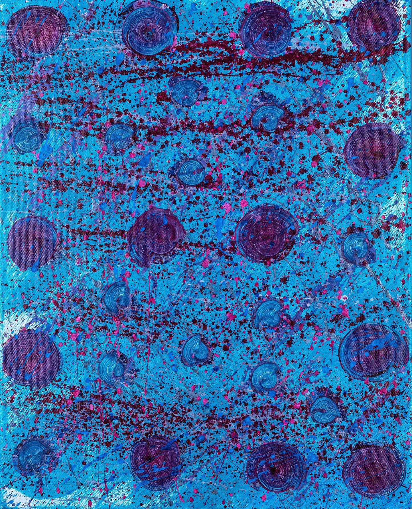 "PURPLE DOT ROAD" ORIGINAL SPLATTER PAINTING