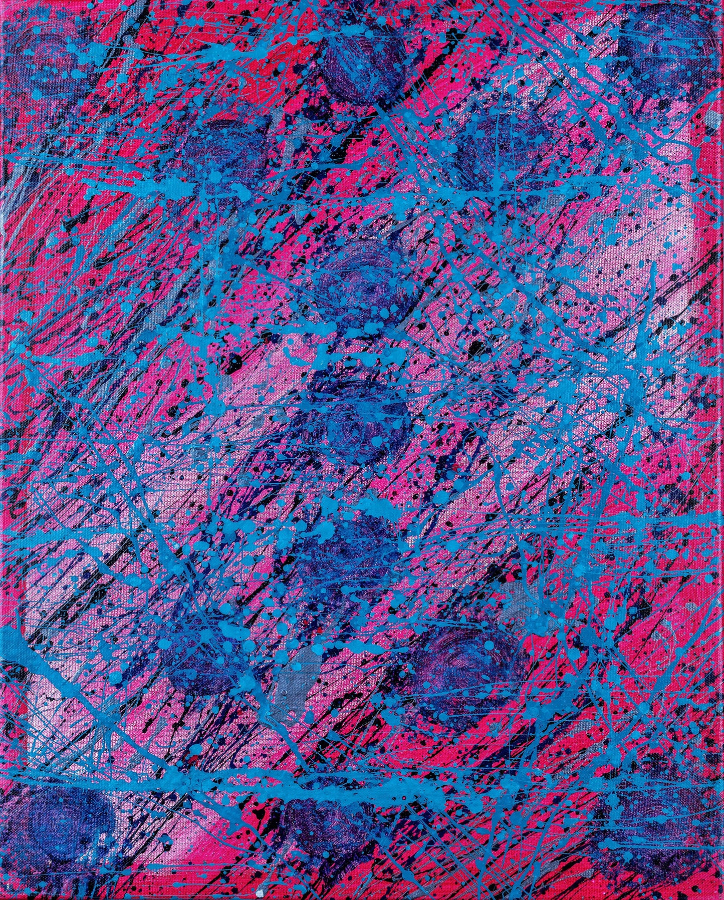 "RED RUM" ORIGINAL SPLATTER PAINTING