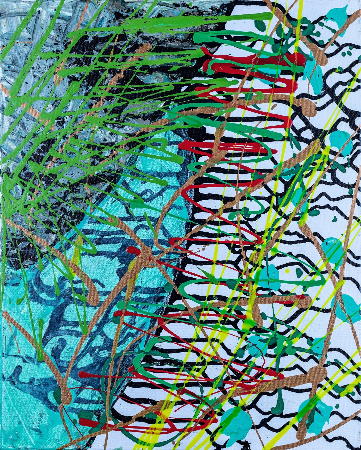 "TERRA ROOTS" ORIGINAL SPLATTER PAINTING