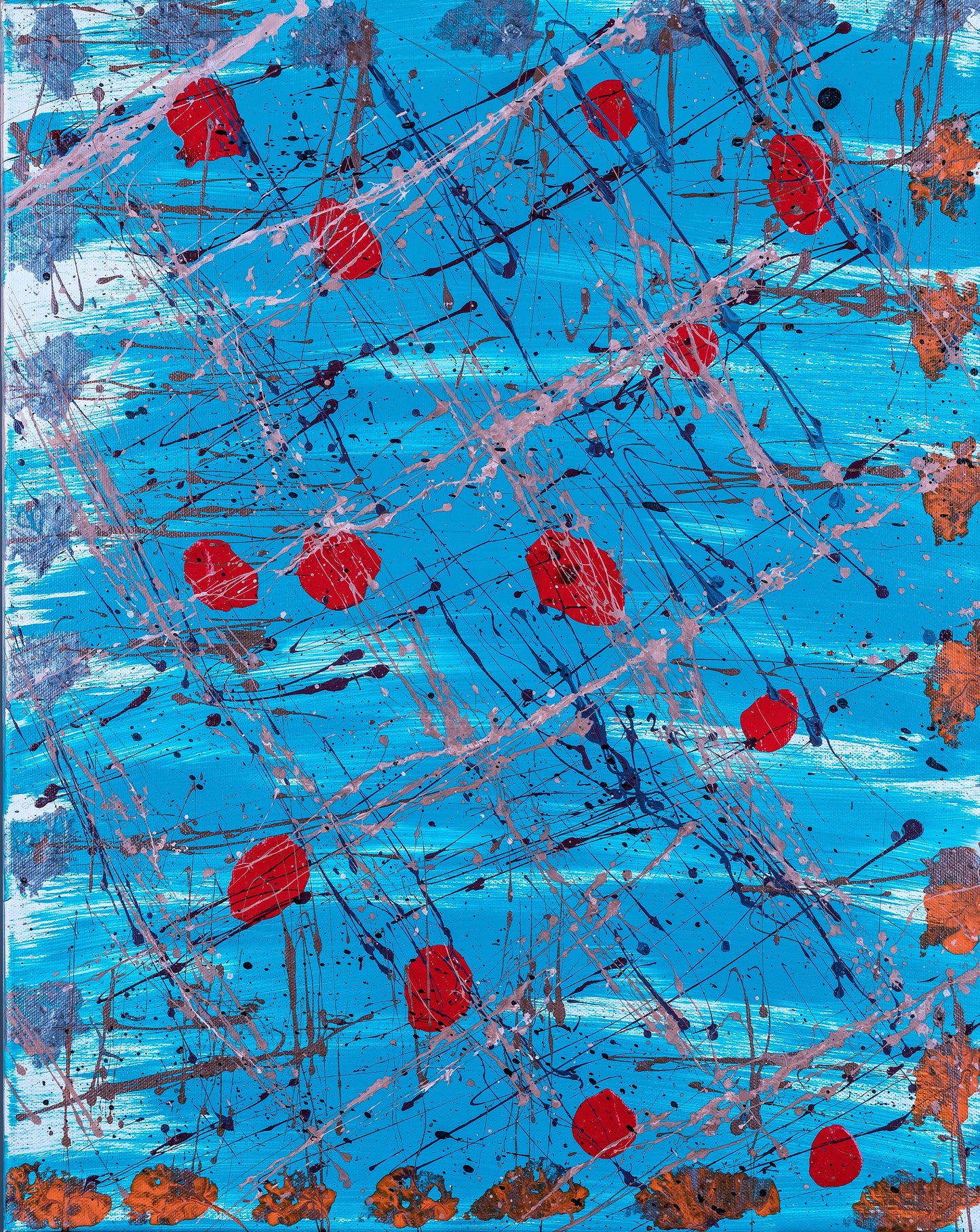 "THIRTEEN THREE TIMES" ORIGINAL SPLATTER PAINTING