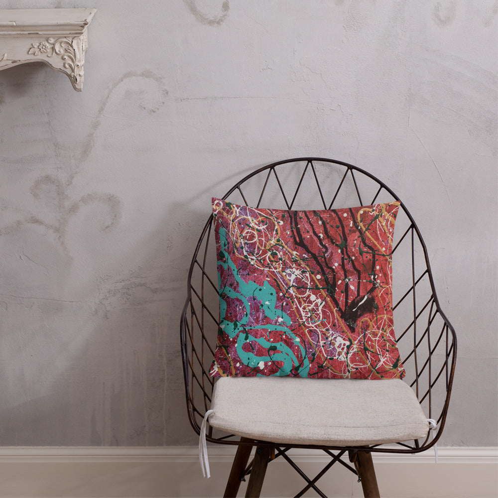 "Greenish" Throw Pillow