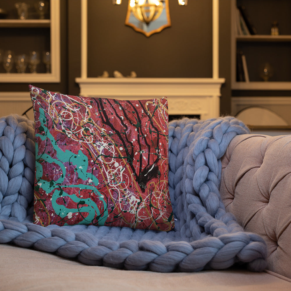 "Greenish" Throw Pillow