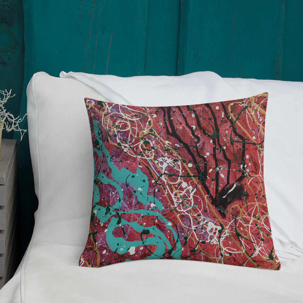 "Greenish" Throw Pillow