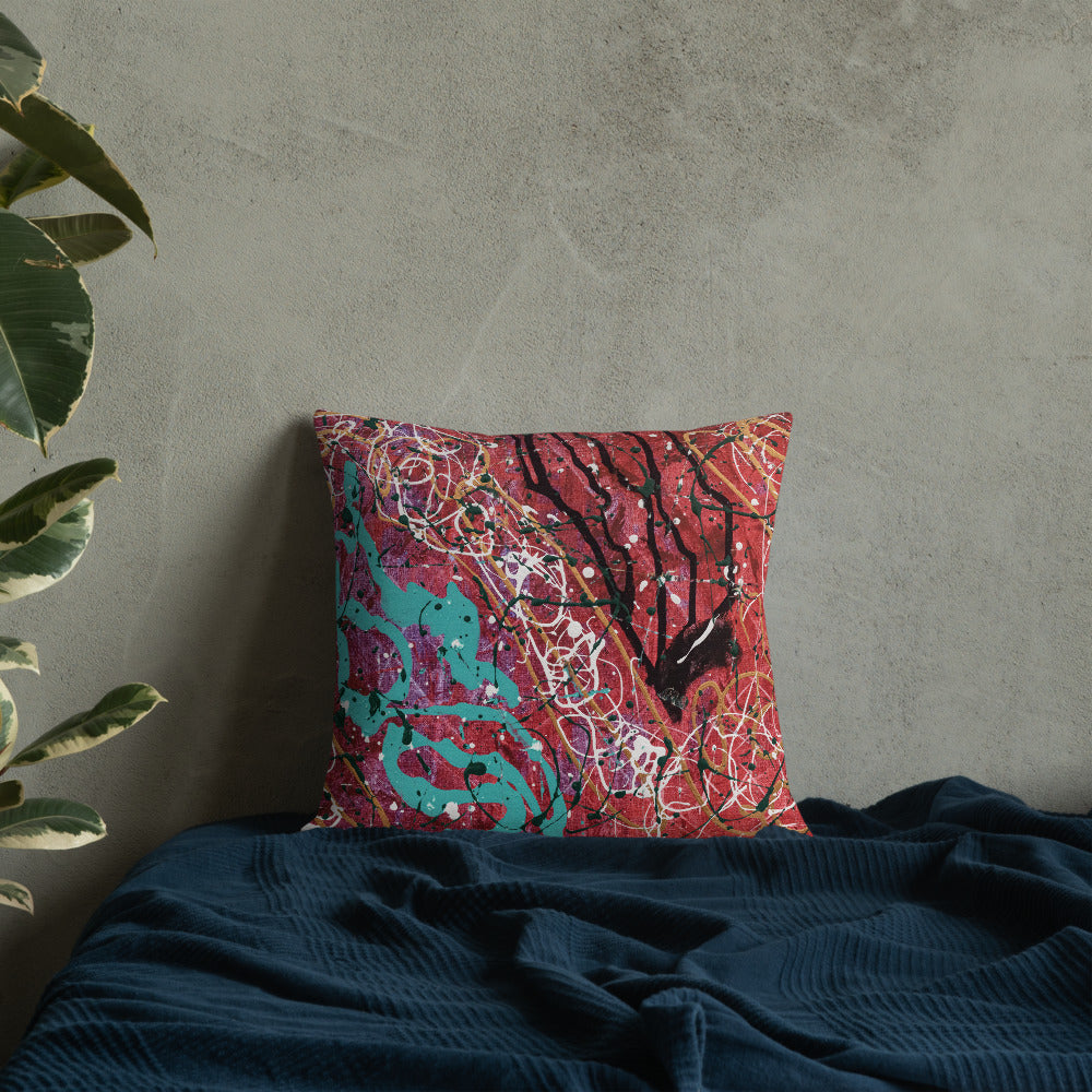 "Greenish" Throw Pillow