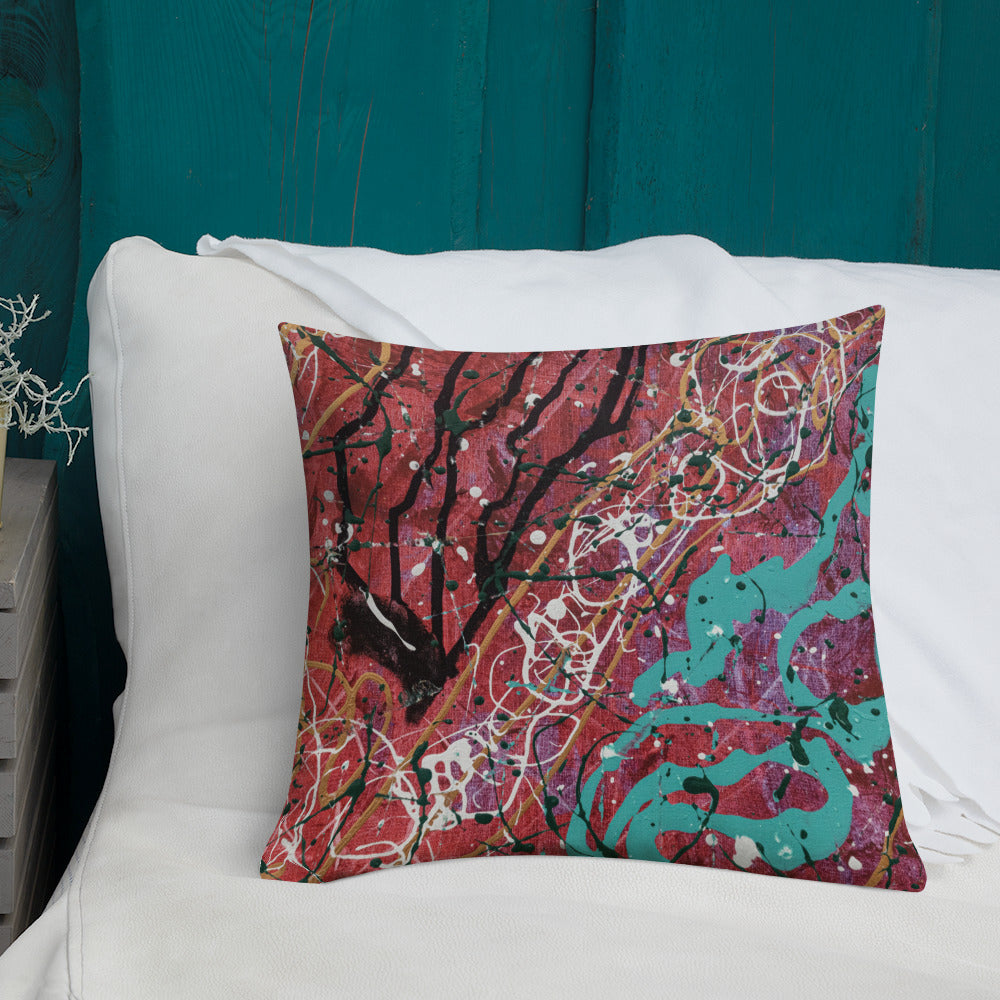 "Greenish" Throw Pillow