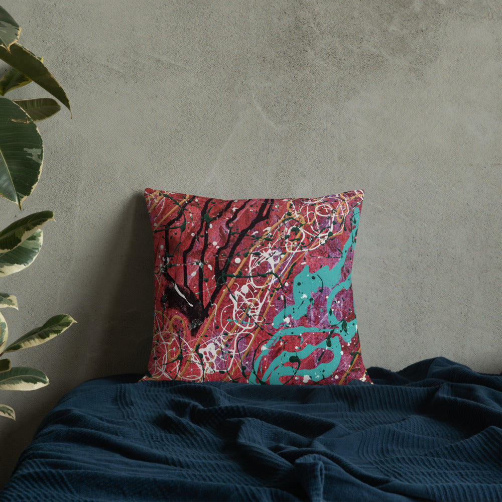 "Greenish" Throw Pillow