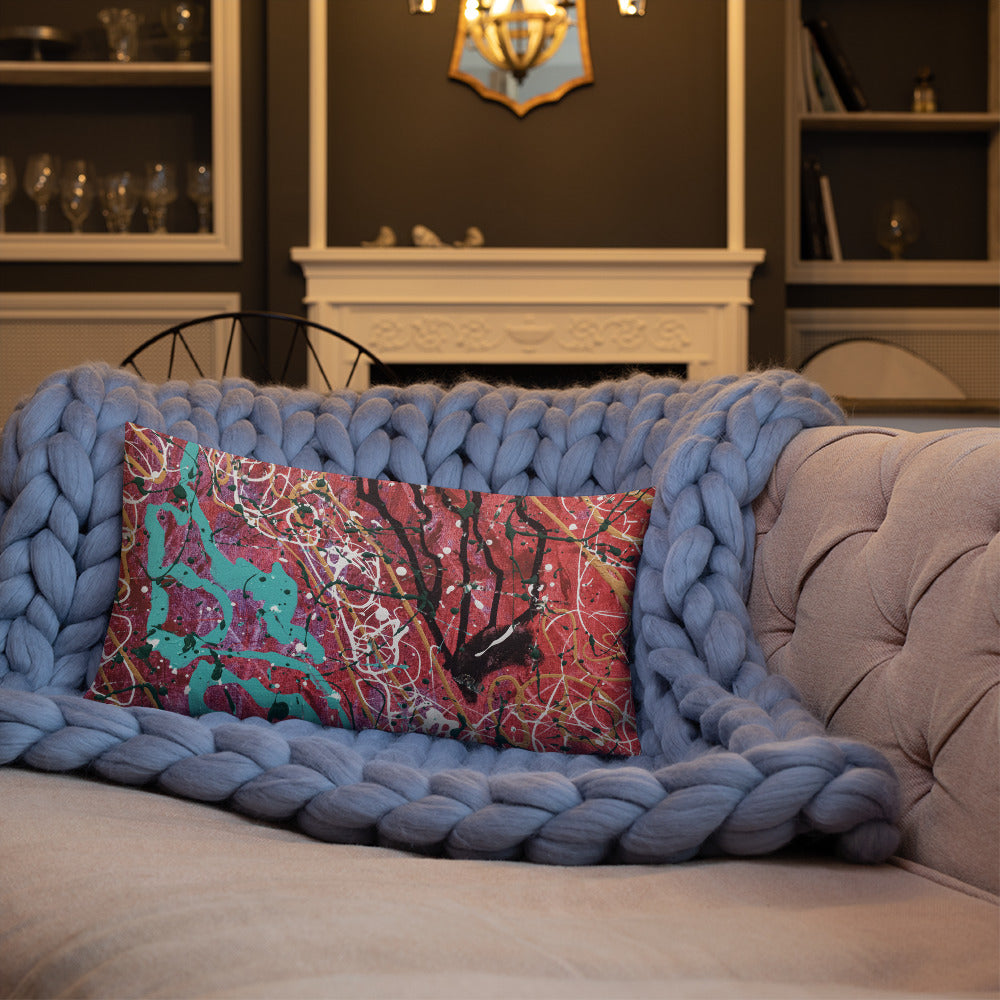 "Greenish" Throw Pillow
