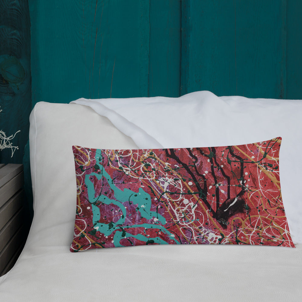 "Greenish" Throw Pillow