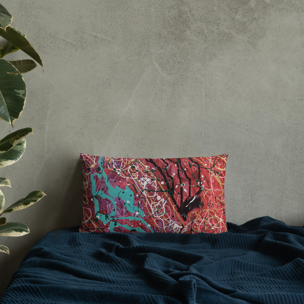 "Greenish" Throw Pillow