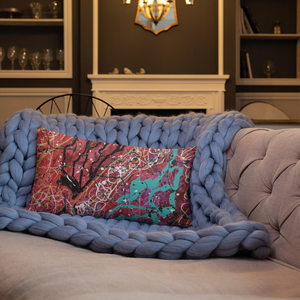 "Greenish" Throw Pillow