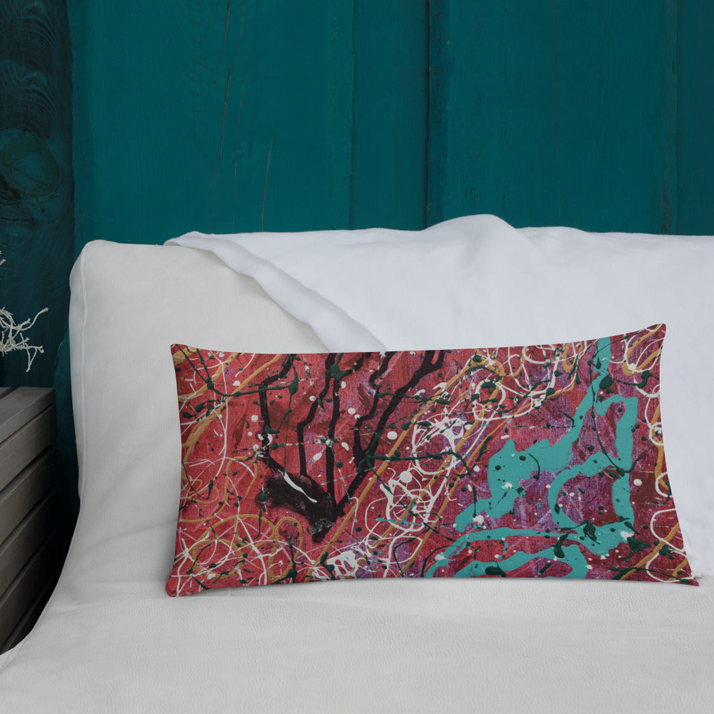 "Greenish" Throw Pillow