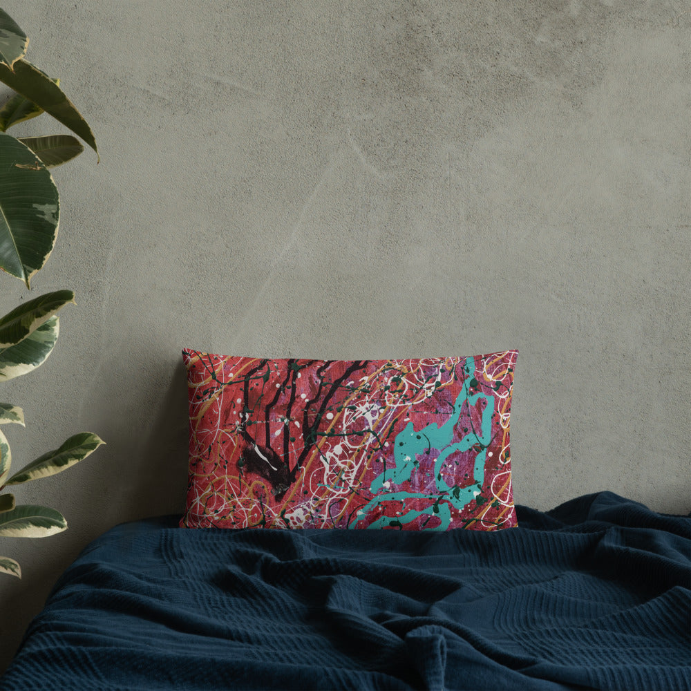 "Greenish" Throw Pillow