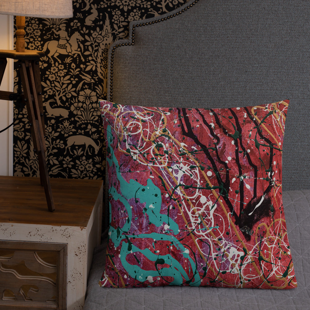 "Greenish" Throw Pillow