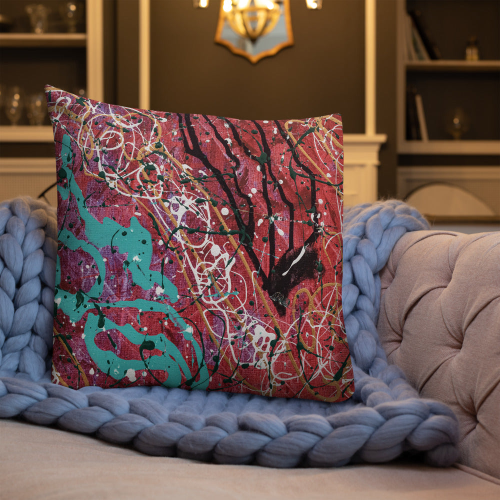 "Greenish" Throw Pillow