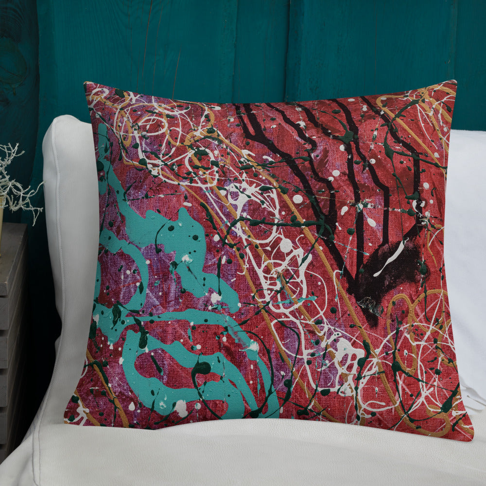 "Greenish" Throw Pillow