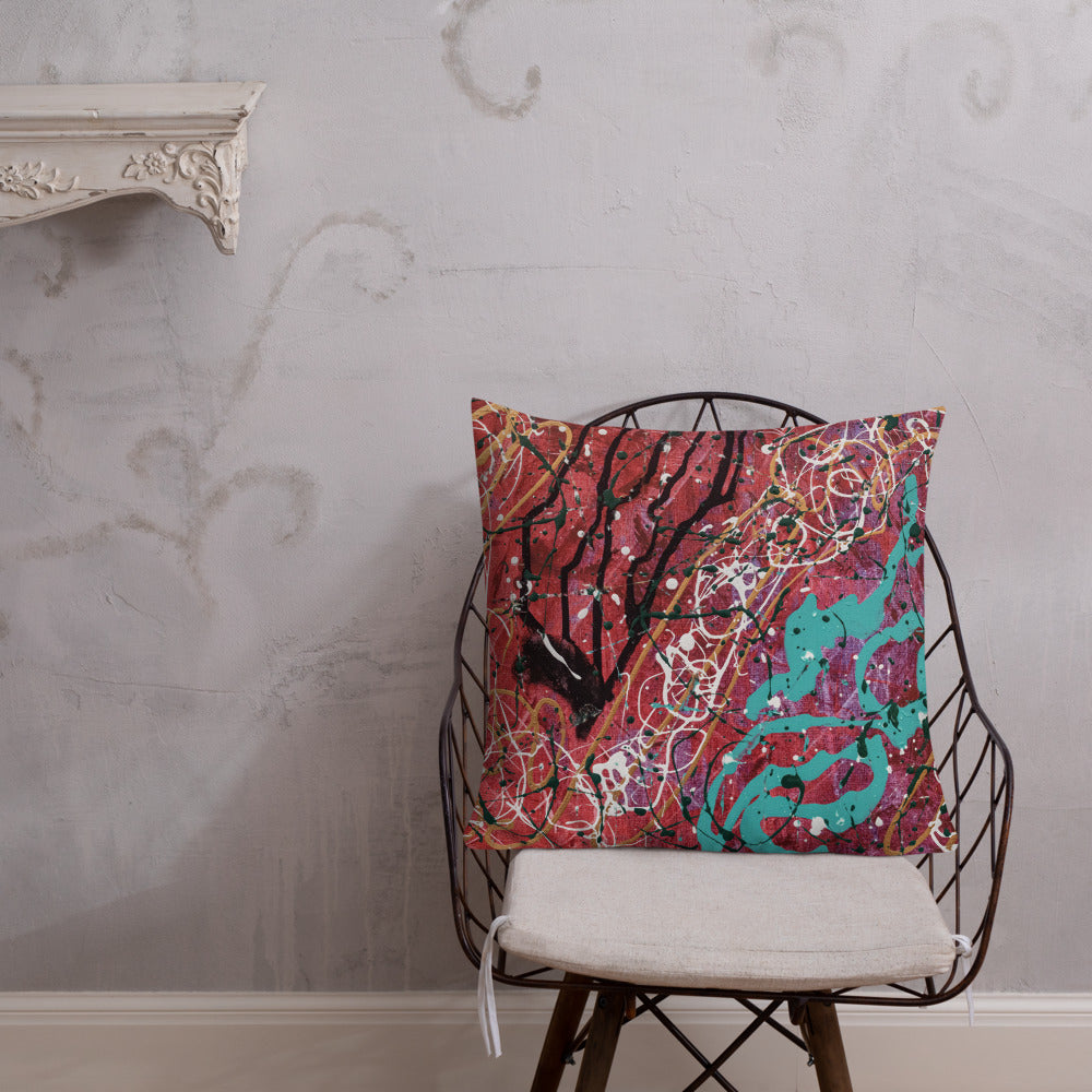 "Greenish" Throw Pillow