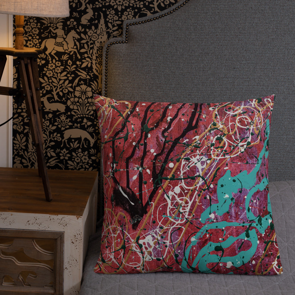 "Greenish" Throw Pillow