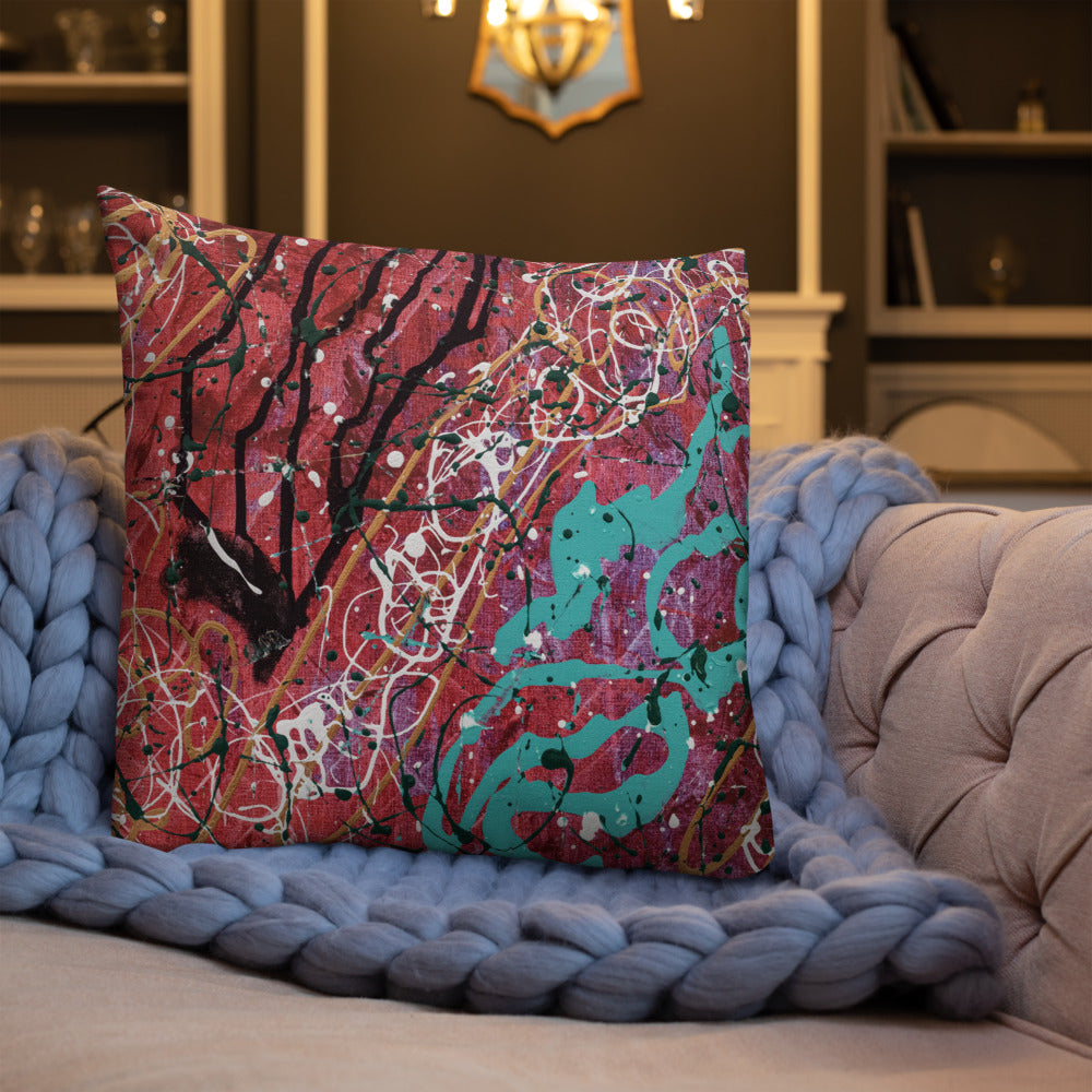 "Greenish" Throw Pillow