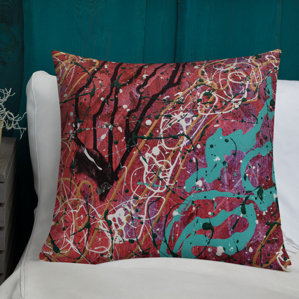 "Greenish" Throw Pillow