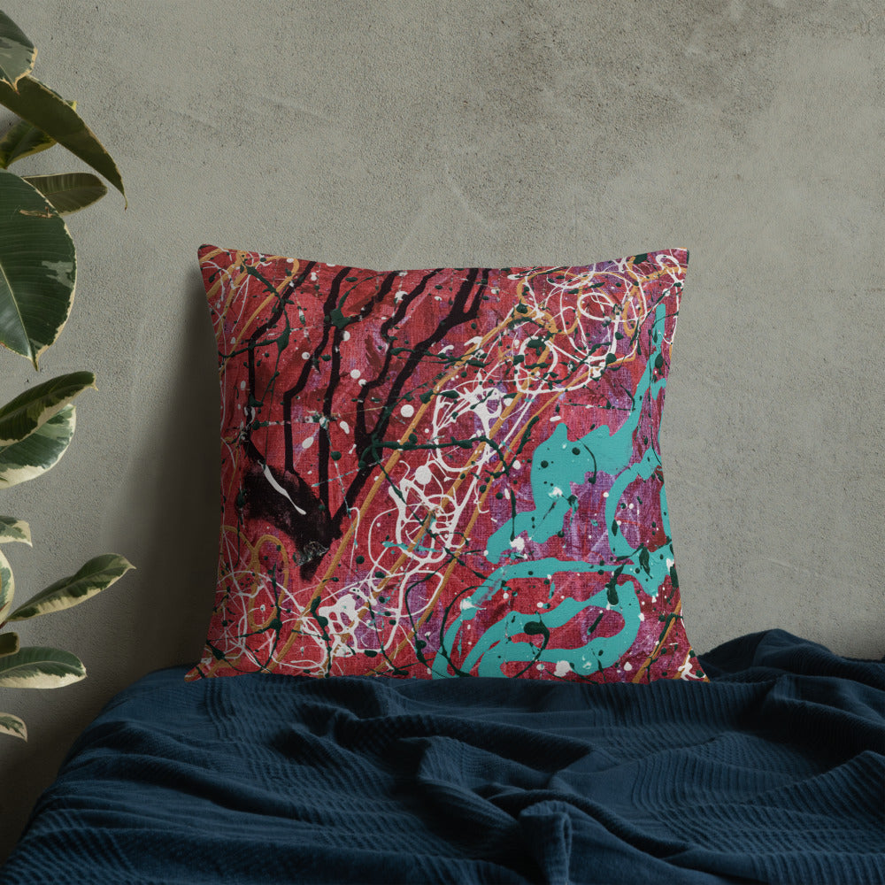 "Greenish" Throw Pillow