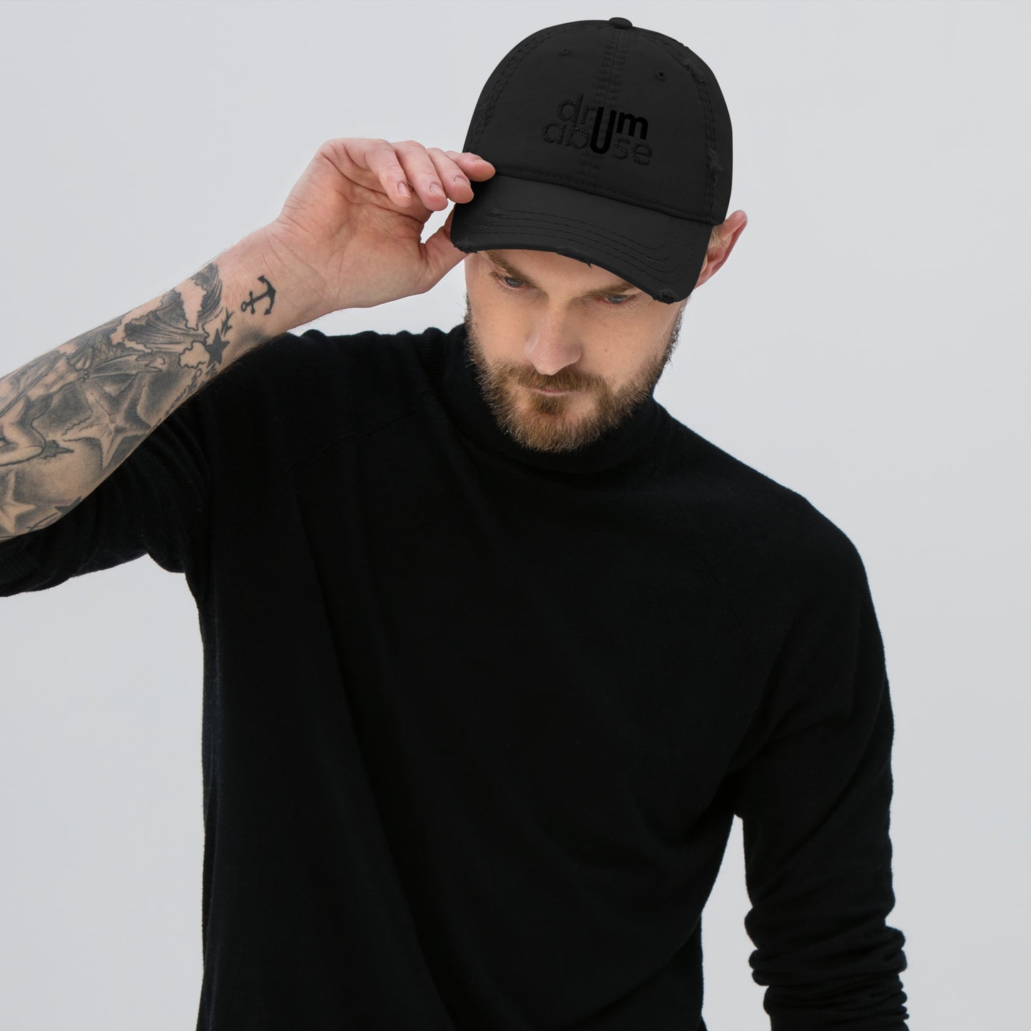 Distressed Blackout Dad Hat
