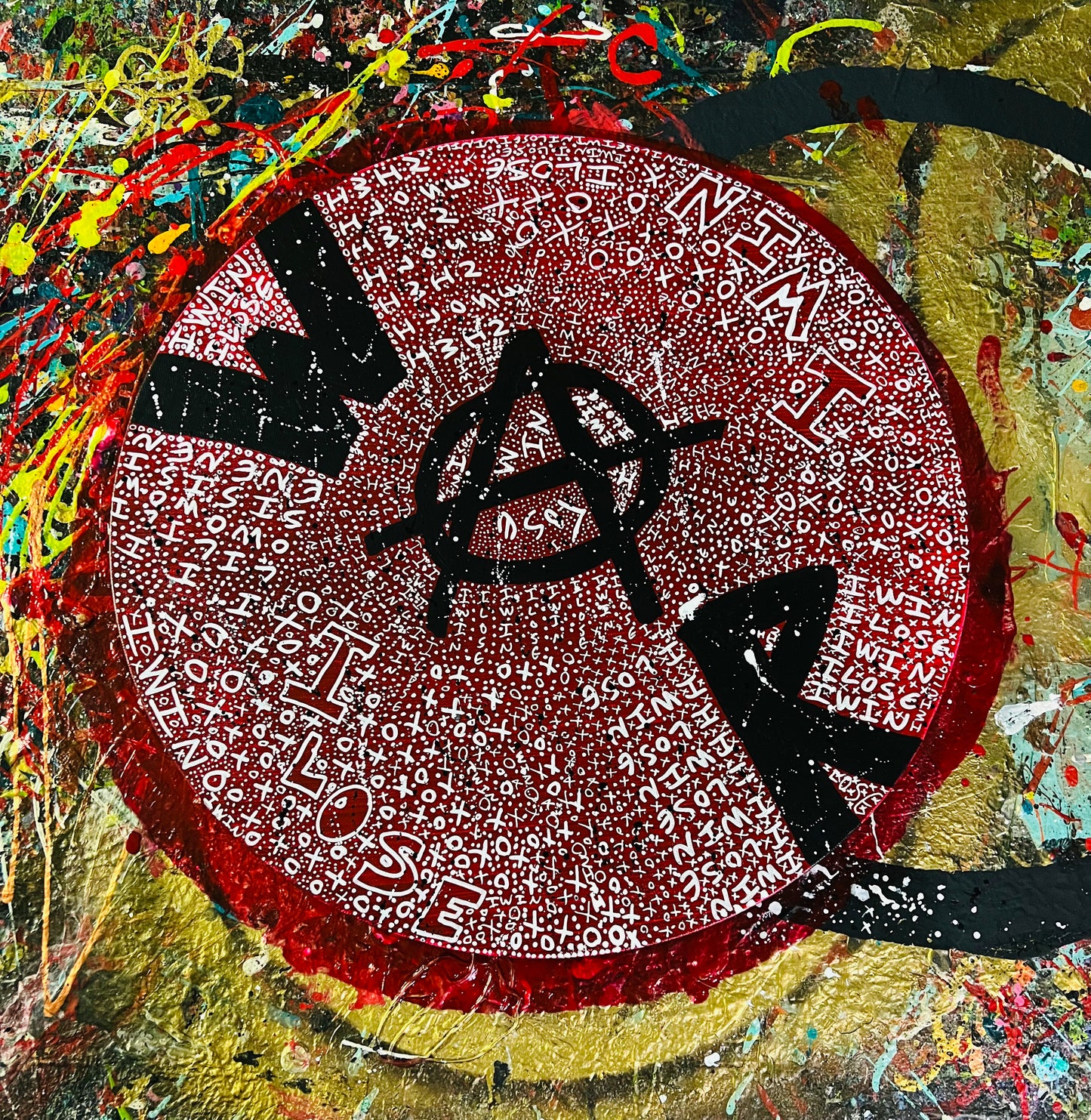 “IWINILOSE” CUSTOM CIRCLE RESIN SPLATTER!