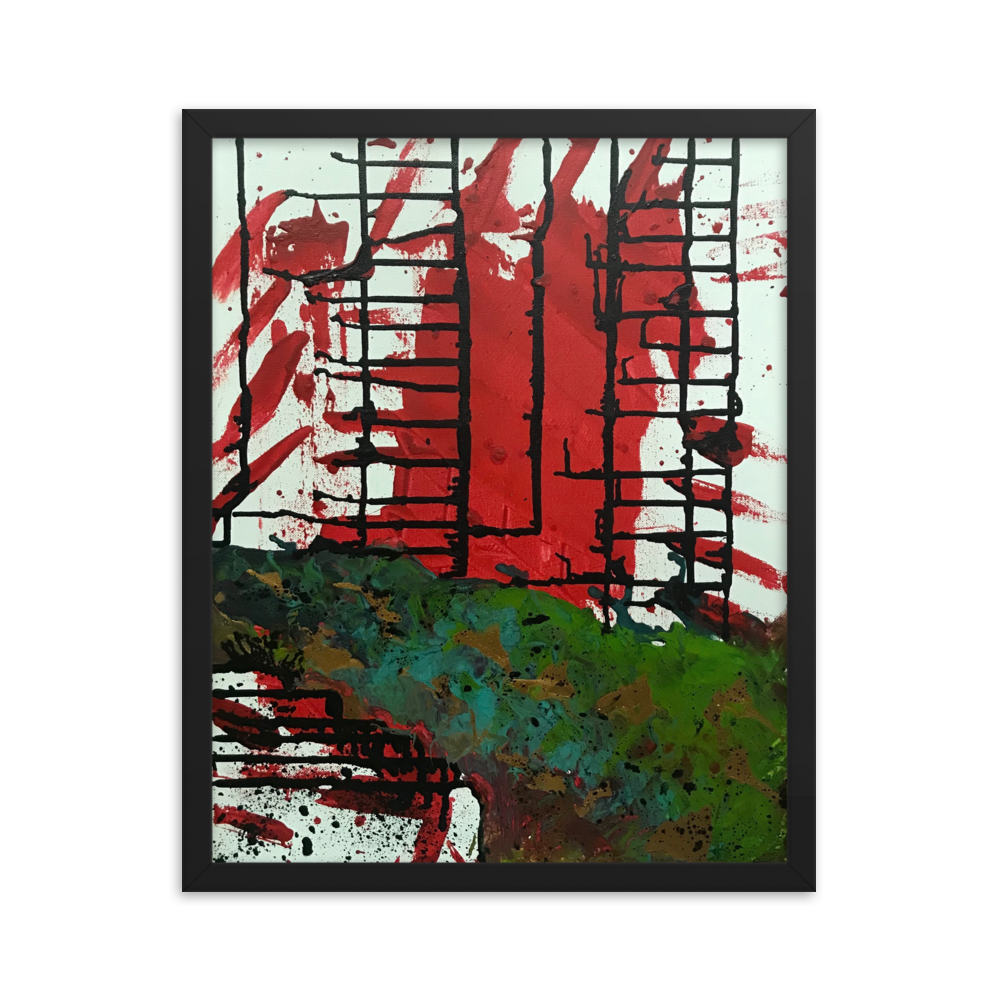 River Gold Framed Poster Print