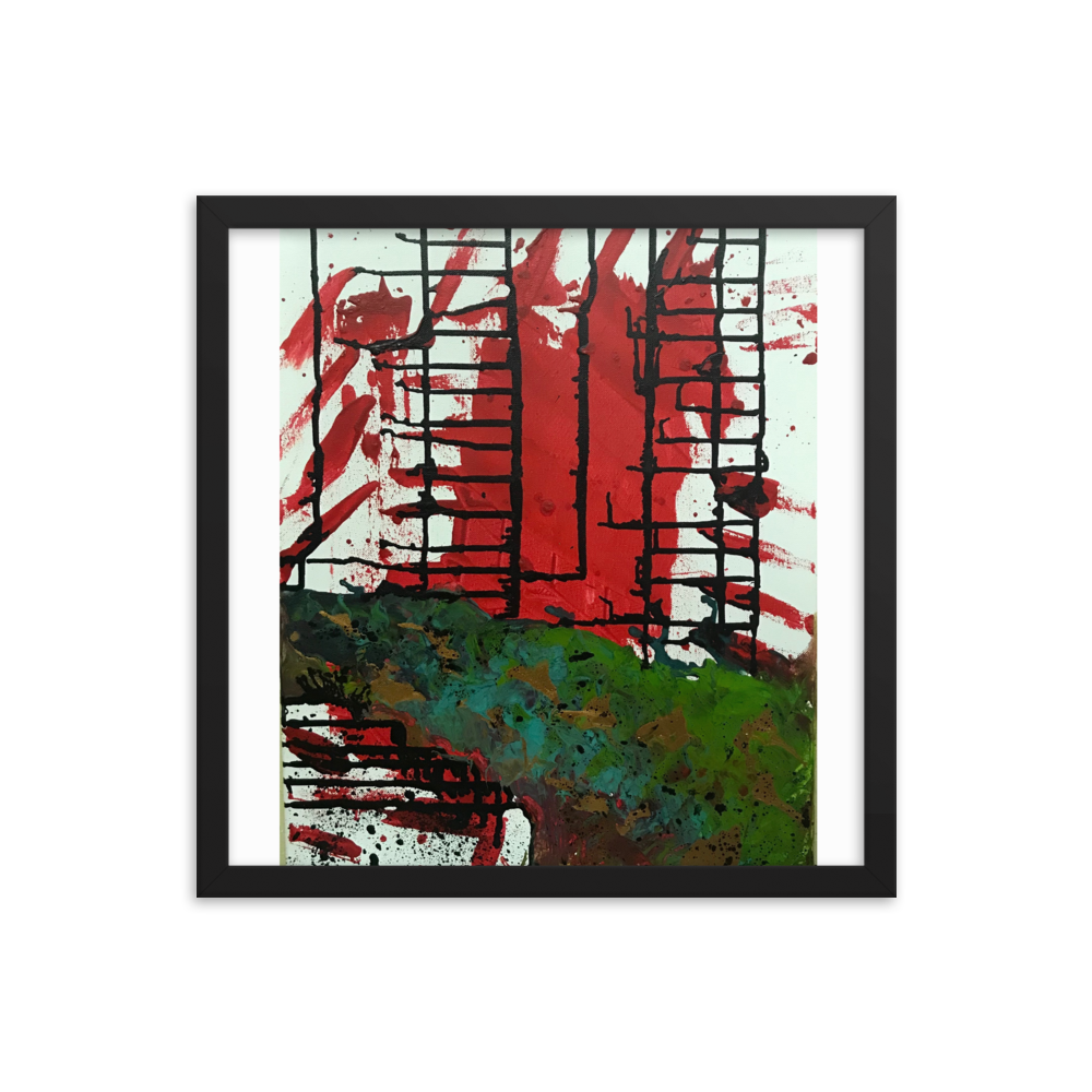 River Gold Framed Poster Print