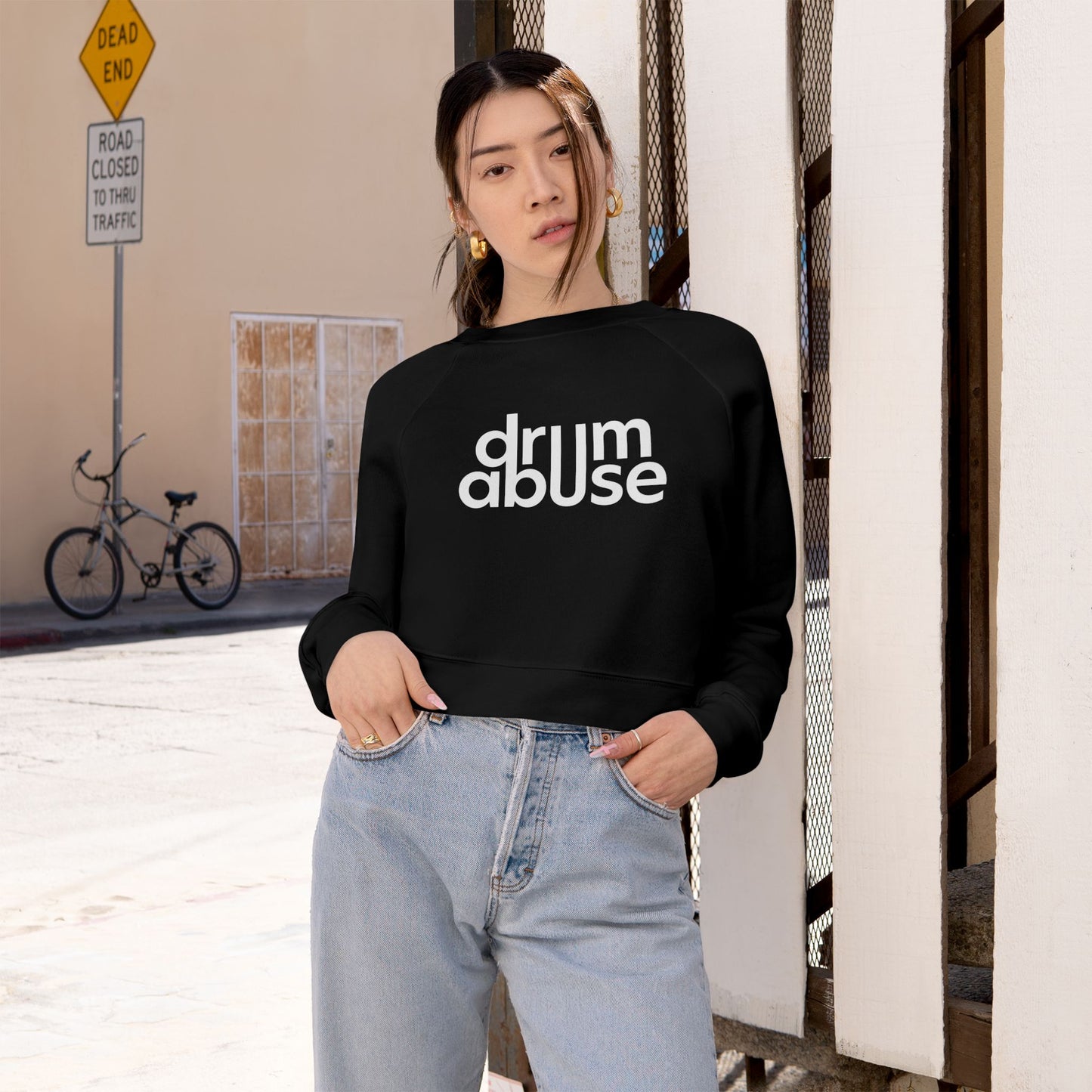 Drumabuse Logo Crop Sweatshirt