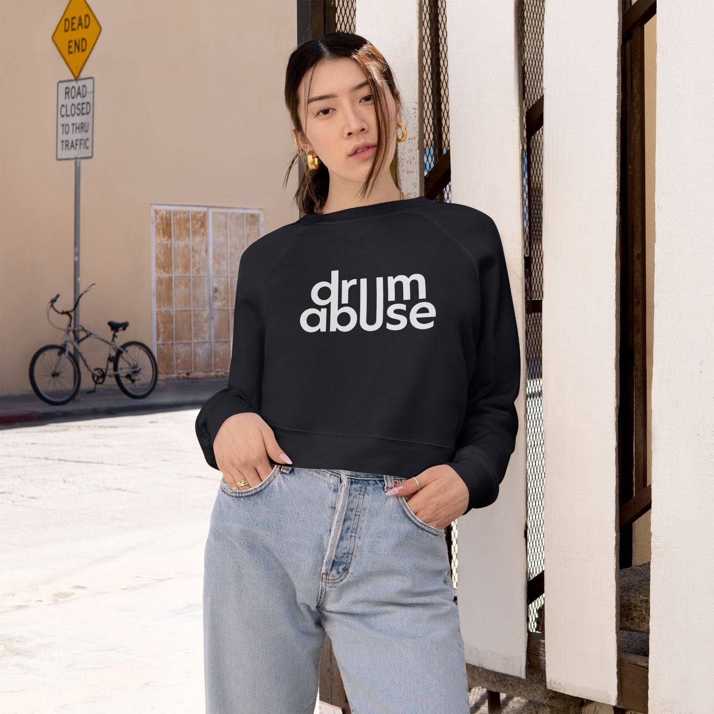 Drumabuse Logo Crop Sweatshirt