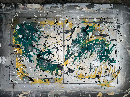 “Colours Like You” 2 Piece Splatter Painting