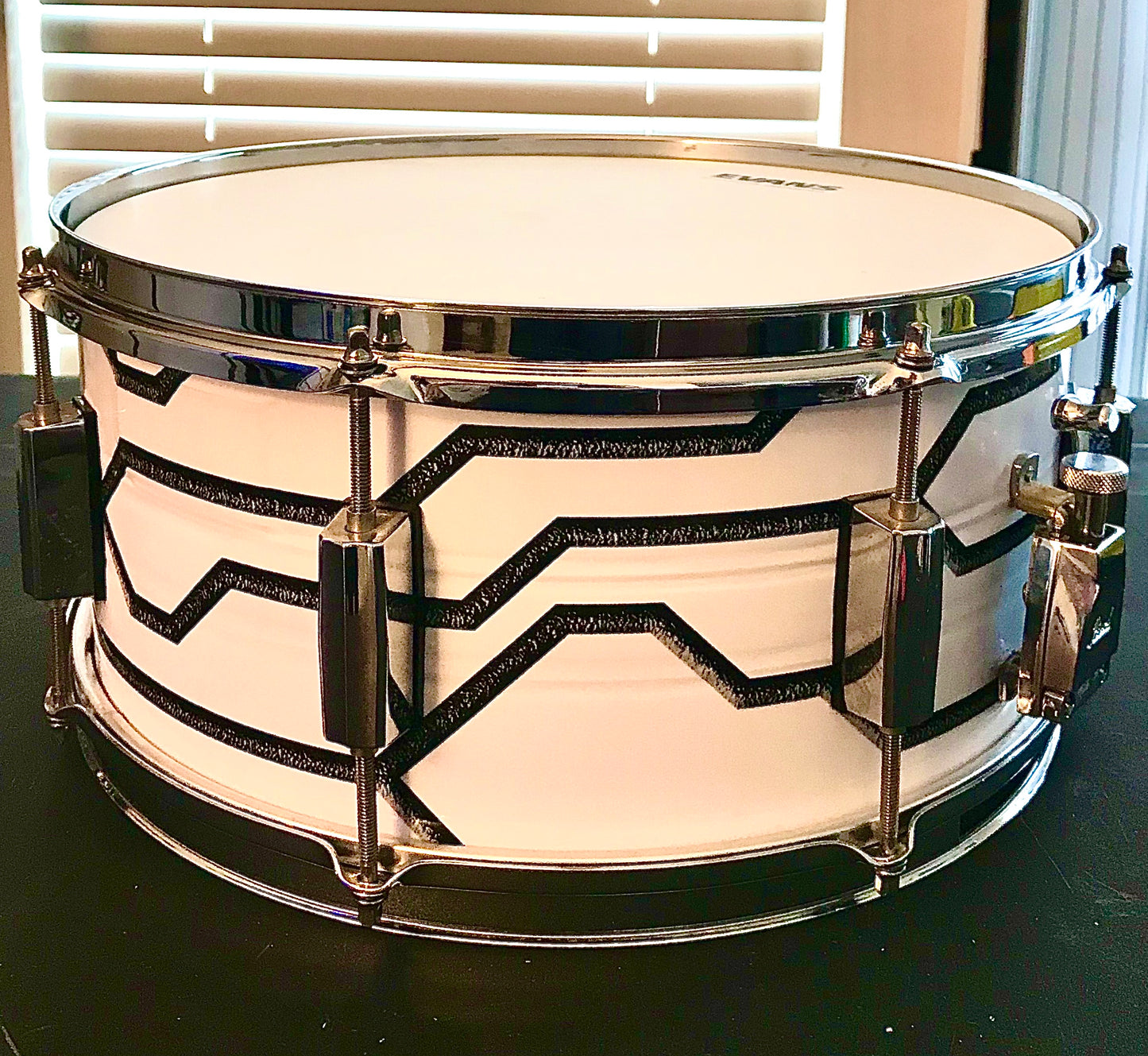 Custom Wrapped Pearl Steel Snare!