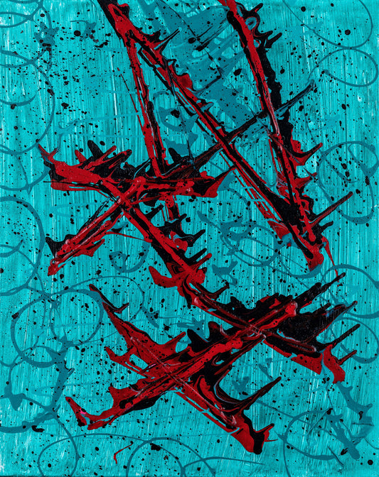 "2Kxx 01202020" ORIGINAL SPLATTER PAINTING