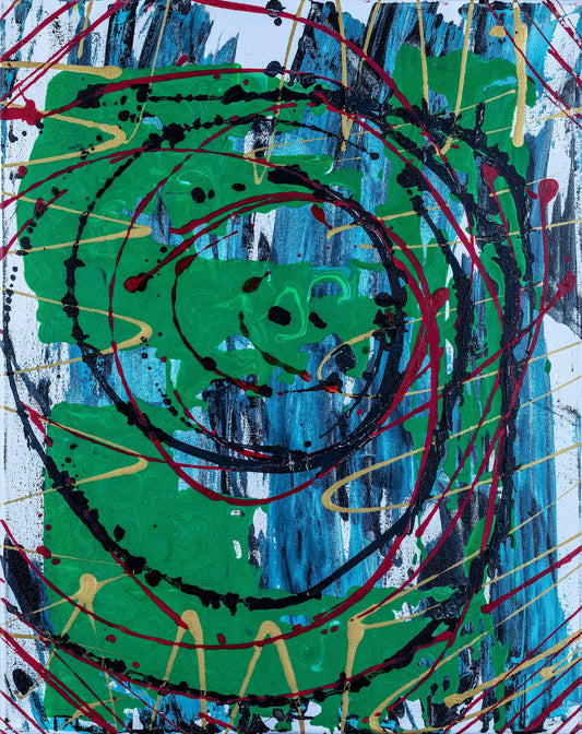 "LOOKING UP" ORIGINAL SPLATTER PAINTING