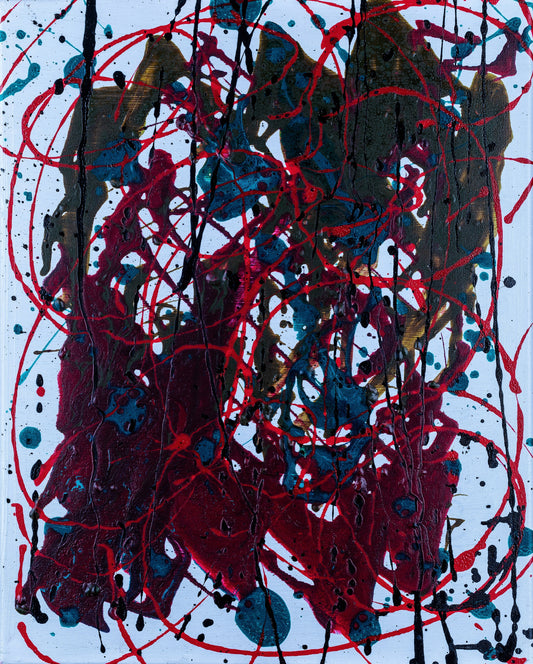 "POUR FAVOR" ORIGINAL SPLATTER PAINTING