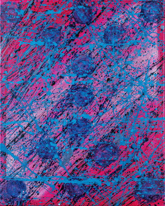 "RED RUM" ORIGINAL SPLATTER PAINTING