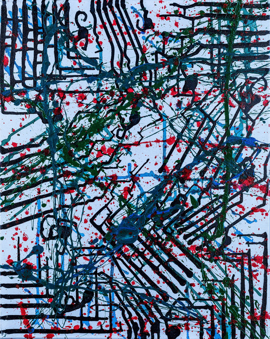 "SCENE OF A TIME" ORIGINAL SPLATTER PAINTING