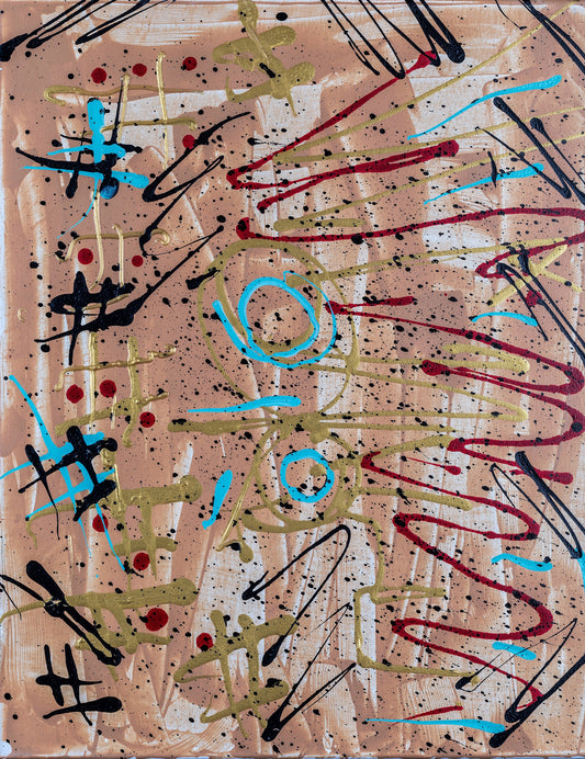 "NAME OR #" ORIGINAL SPLATTER PAINTING