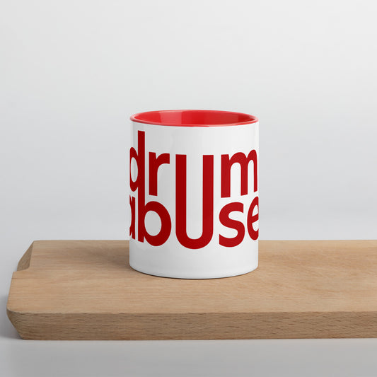 DRUMABUSE Logo Mug w/ Red Handle