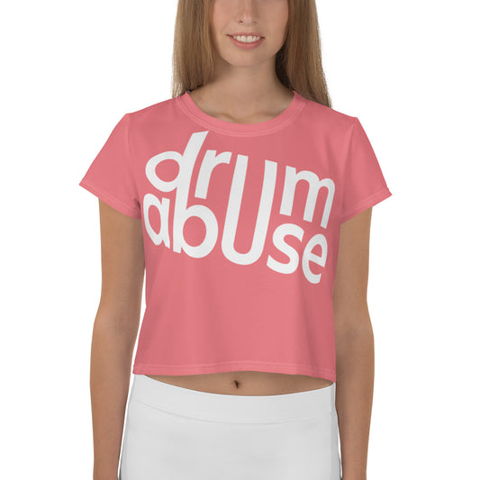 PINK DRUMABUSE ALL-OVER WORKOUT TOP